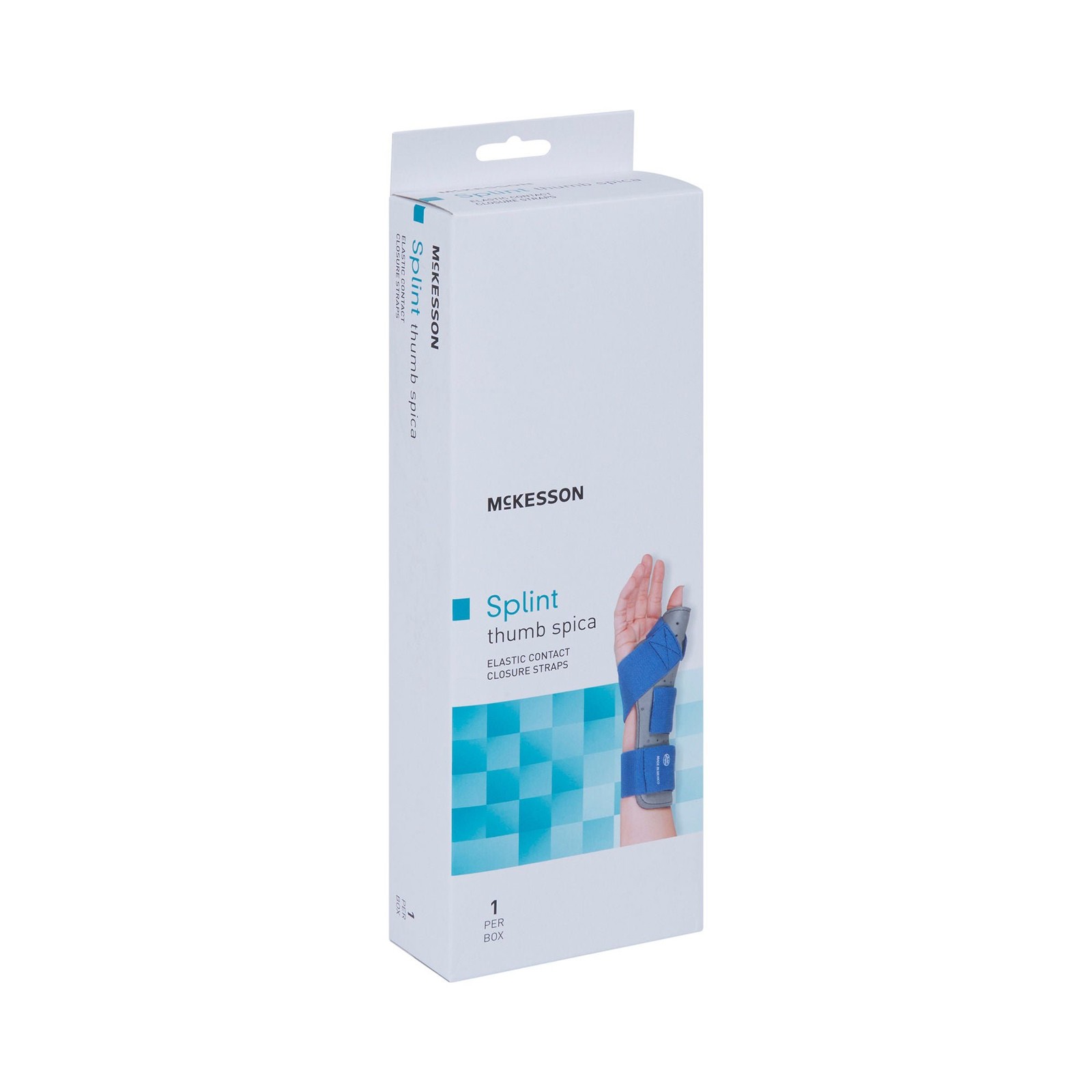 McKesson Hook and Loop Strap Wrist / Hand Brace with Thumb Spica for Right Hand
