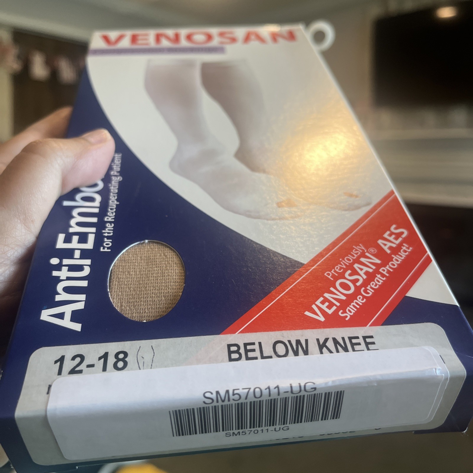 Venosan AES 12-18 mmHg Below Knee Window Toe White SMALL – ANTI-EMBOLISM