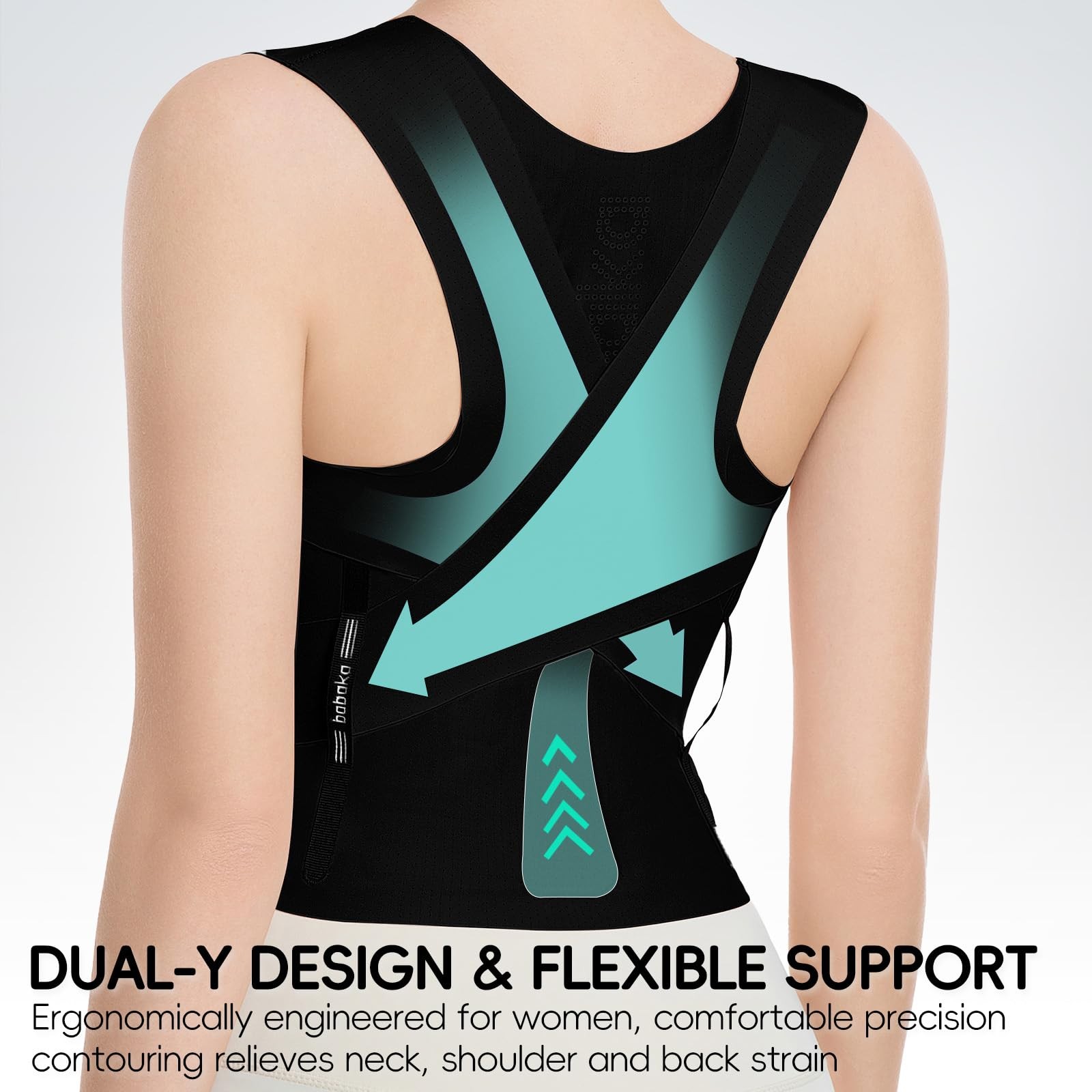 babaka Posture Corrector for Women, Invisible Lightweight Adjustable Back Bra…