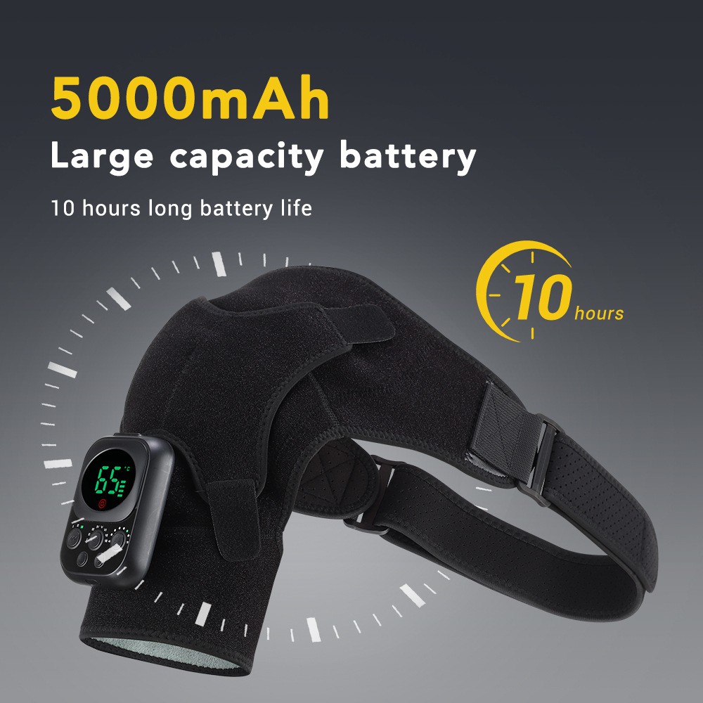 USB Heated Shoulder Brace Heating Muscle Massage Support Knee Back Massager Pads