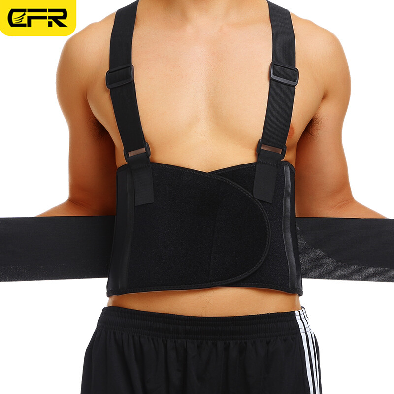 Heavy Duty Weight Lift Lumbar Lower Back Waist Support Belt Brace Suspender Work