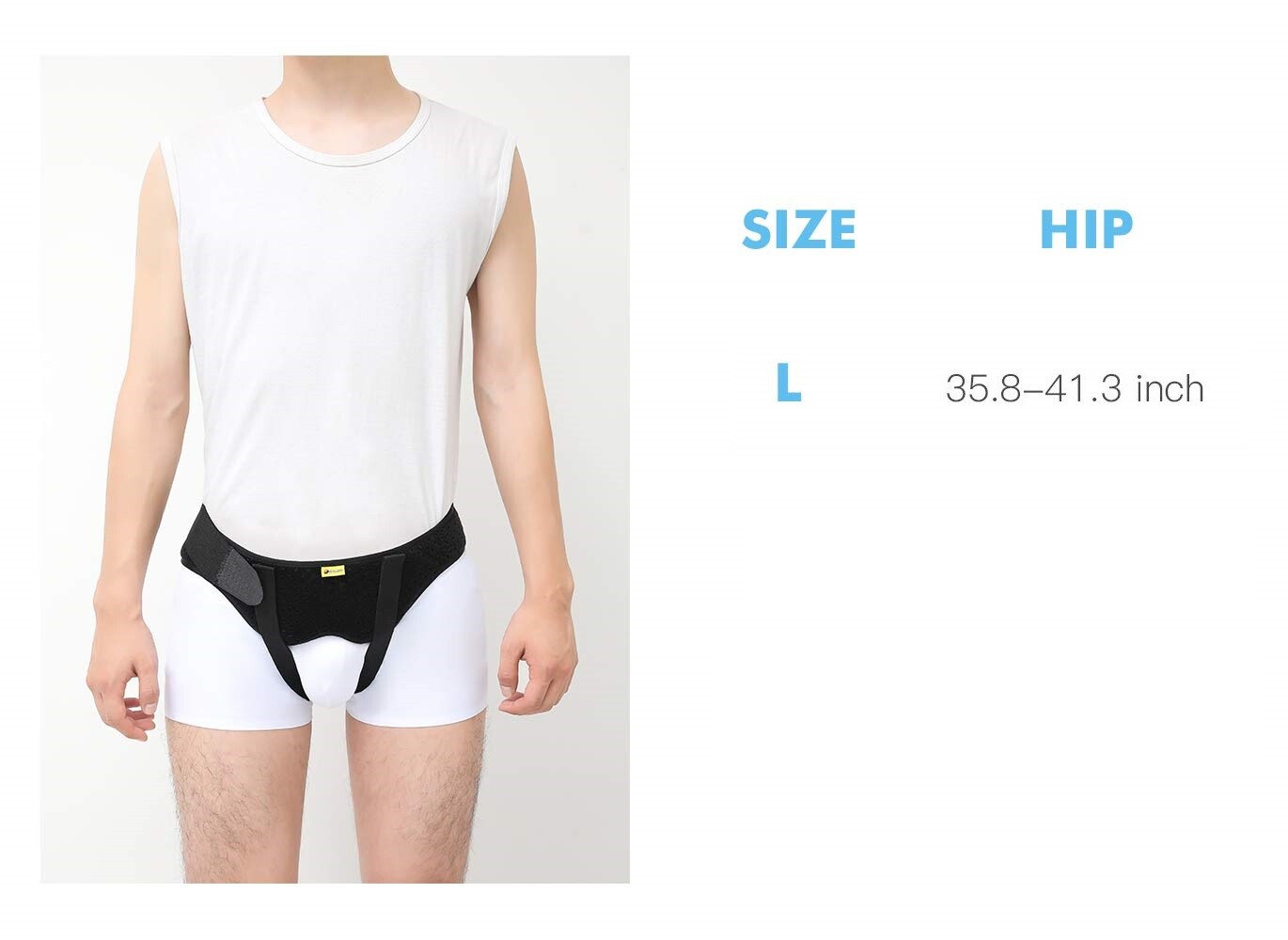 Tenbon Hernia Belt Truss for Single/Double Inguinal or Sports Hernia Support LRG