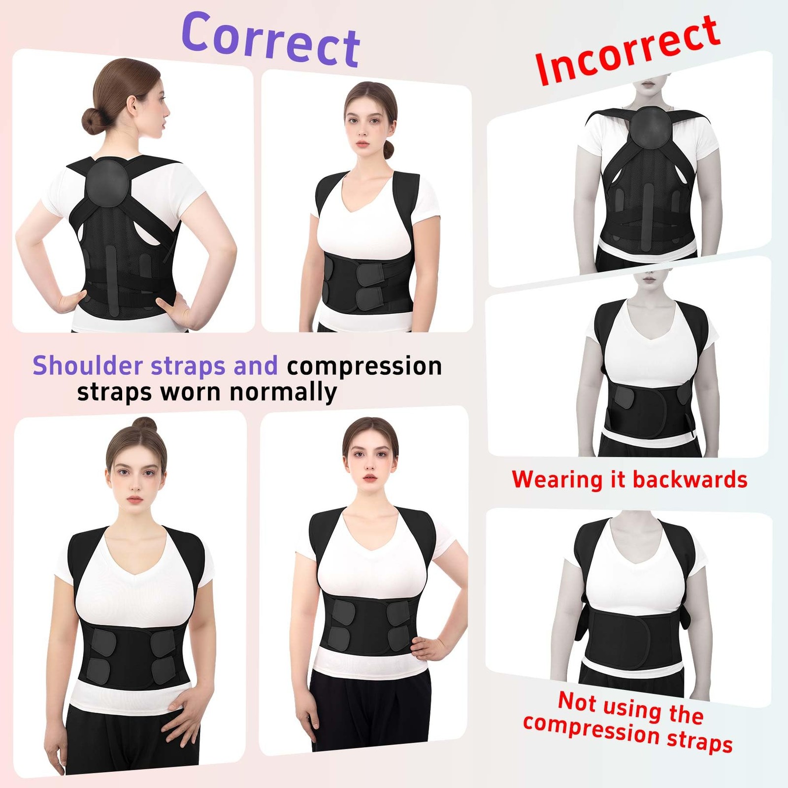 Posture Corrector for & Men Back Brace Straightener Adjustable Upper Shoulder…