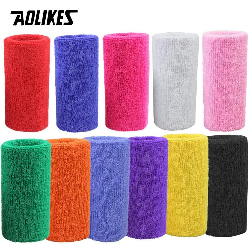 Aolikes 1pcs Wrist Brace Support Wrap Tennis Wristband Sport Sweatband for Gym B