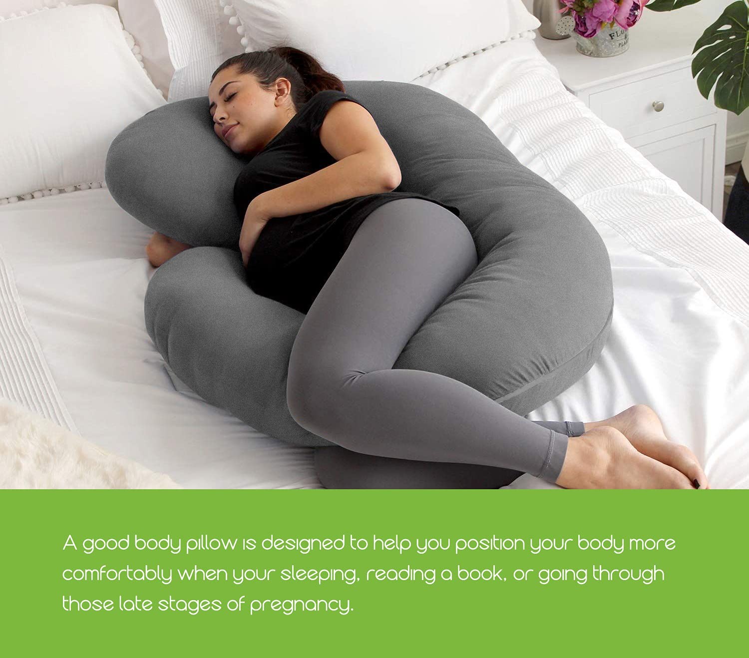 𝐏𝐫𝐞𝐠𝐧𝐚𝐧𝐜𝐲 𝐏𝐢𝐥𝐥𝐨𝐰 𝐂𝐨𝐯𝐞𝐫 C Shaped Full Body Pillow Case 𝐂?…