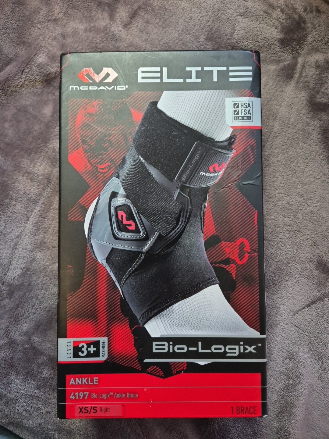 MCDAVID Elite Bio-Logix Ankle Brace (Left XS/S) Level 3 Max -Opened Box-