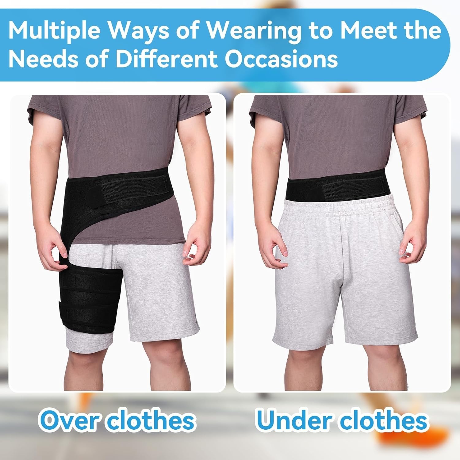 Hip Brace for Sciatica Pain Relief ,Adjustable Sacroiliac SI Belt Support Right