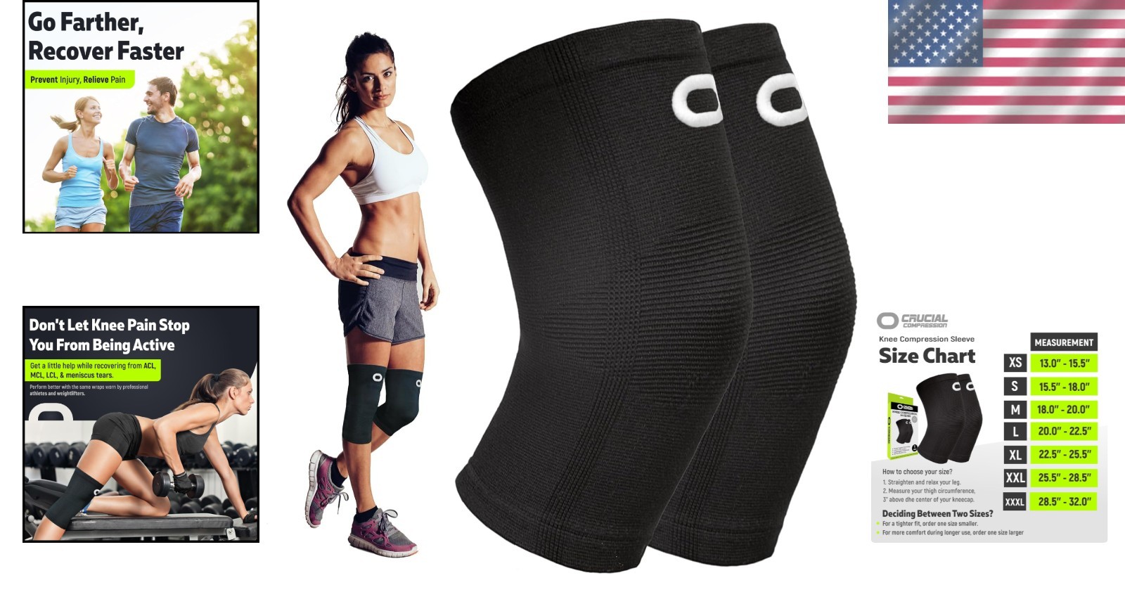 Lightweight Ergonomic Knee Brace Pair – Non-Slip Compression for Active Recovery