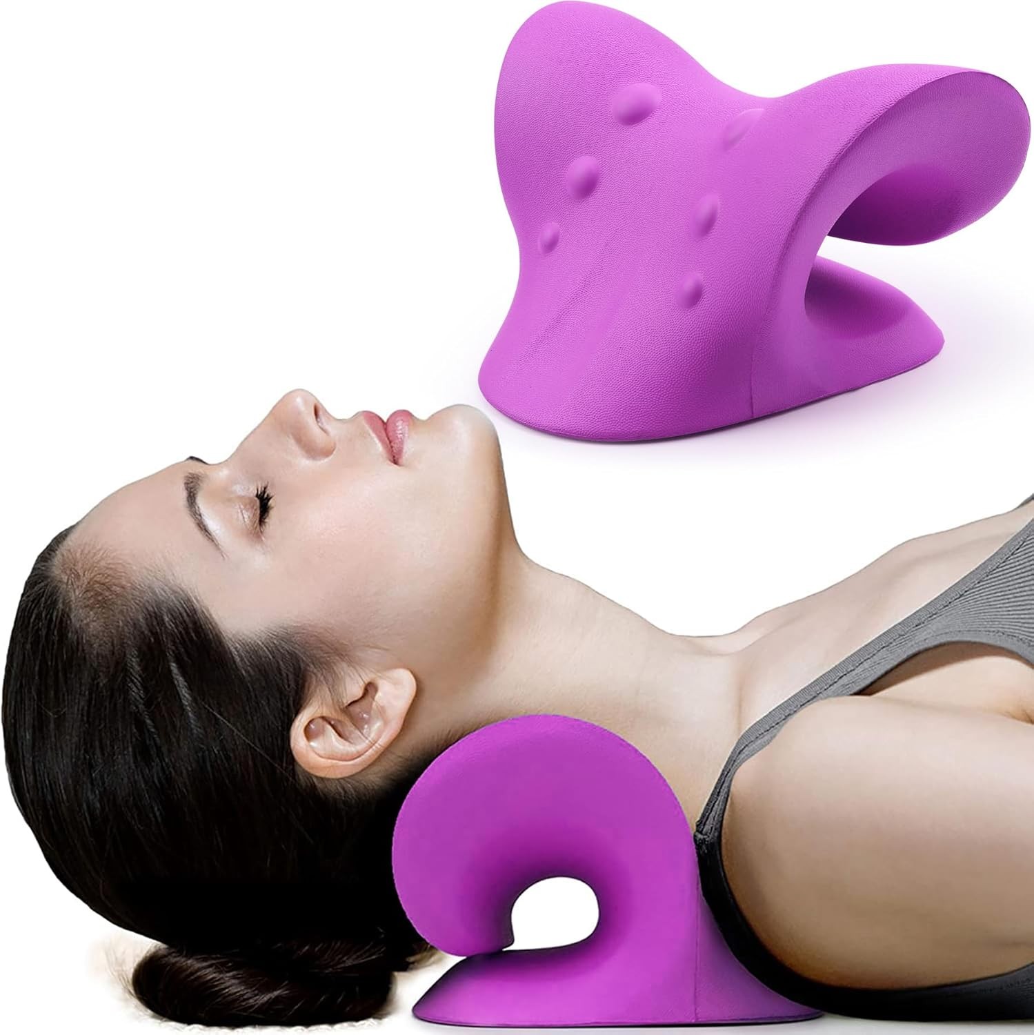 Neck and Shoulder Relaxer, Cervical Traction Device for TMJ Pain Relief and Cerv