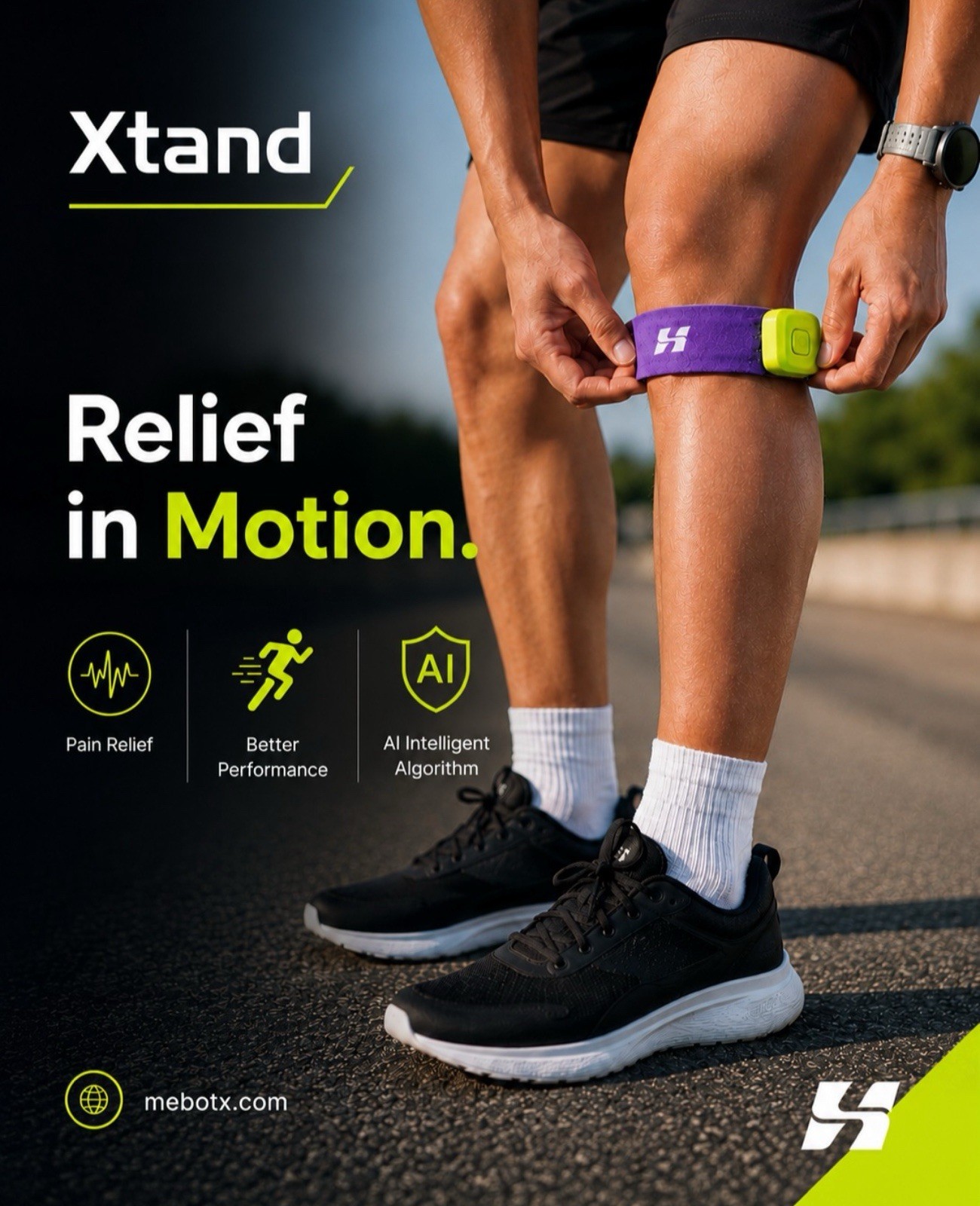 HXtand Orion Intelligent Patella Strap (PRO) PURPLE NEW & SEALED