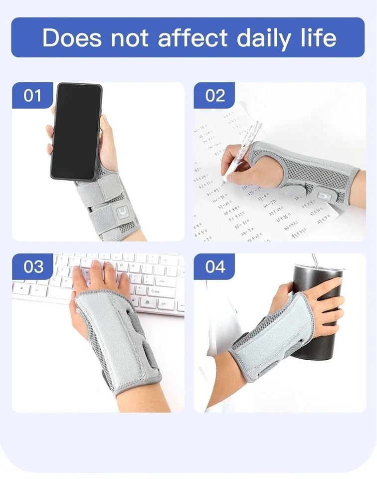 Wrist Brace Carpal Tunnel Splint Hand Support Arthritis Sprain Pain Relief Sleep
