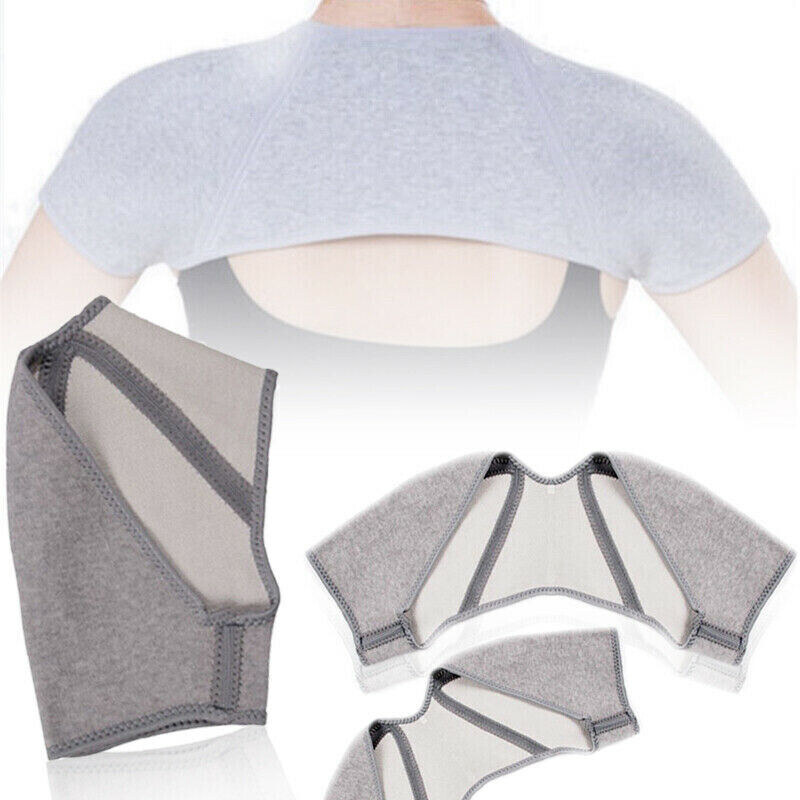 S-XL Double Shoulder Support Brace Strap Joint Sport Gym Arthritis Compression