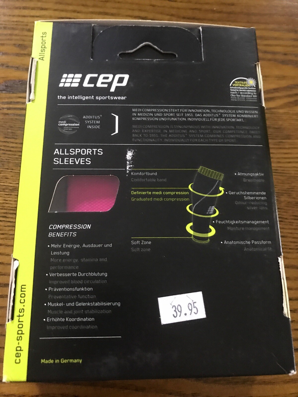 CEP Sportswear Allsports Compression Sleeves Women’s Size II Medium Pink New
