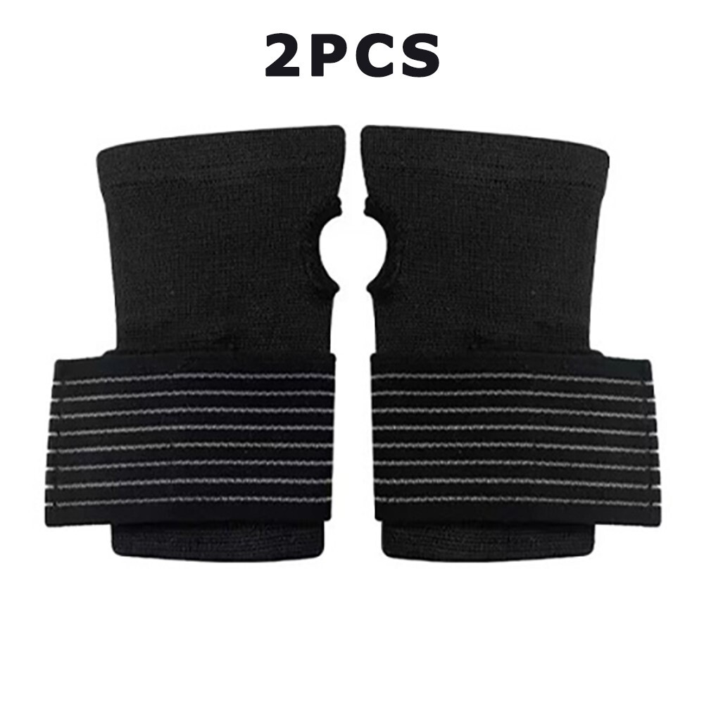 2PCS Palm Wrist Hand Support Gloves Weight Lifting Straps Elastic Sports Bandage