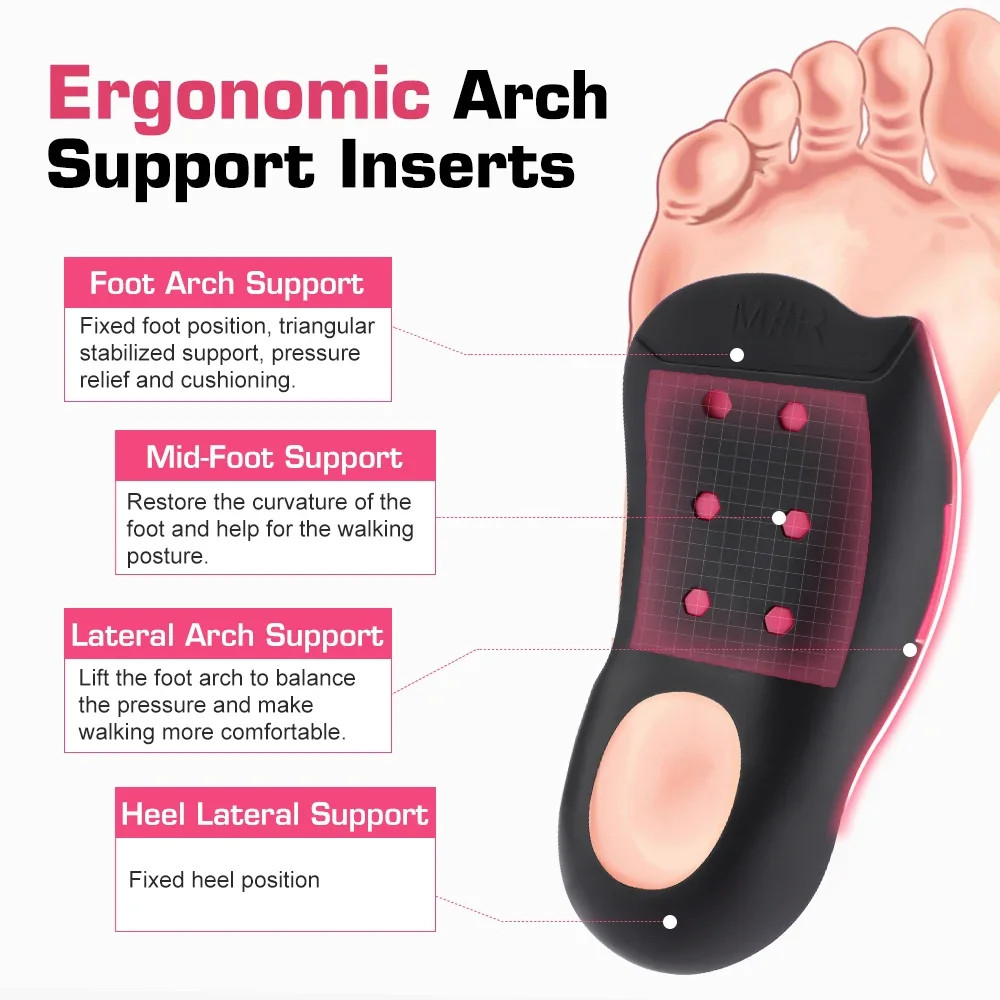 Arch Support Orthopedic Insole For Walk With Arch Half Pad X/O Type Leg Wearable