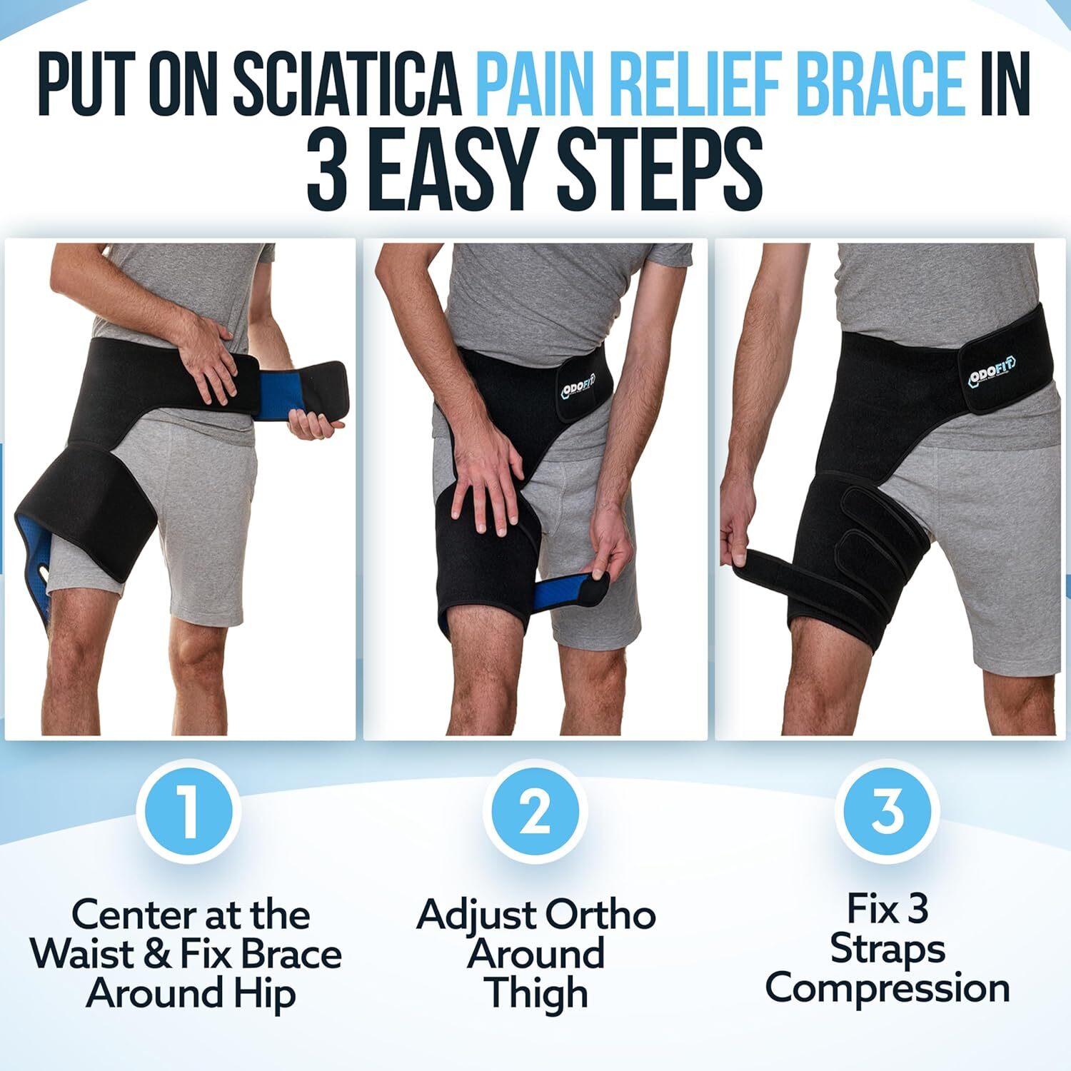 5 In 1 Sciatica Nerve Brace Orthopedic Support For Hip Thigh Pain Relief