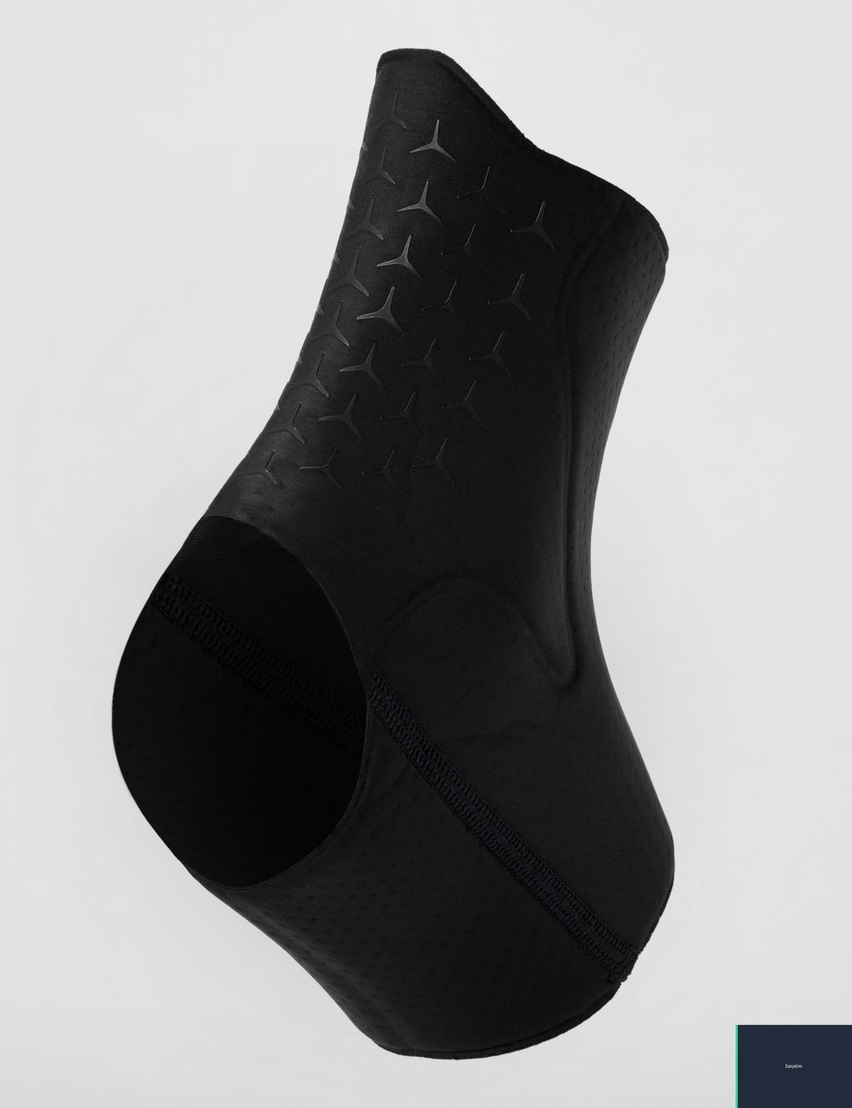 Ankle Support Sleeve Light Compression Black White XL Hook Loop Training