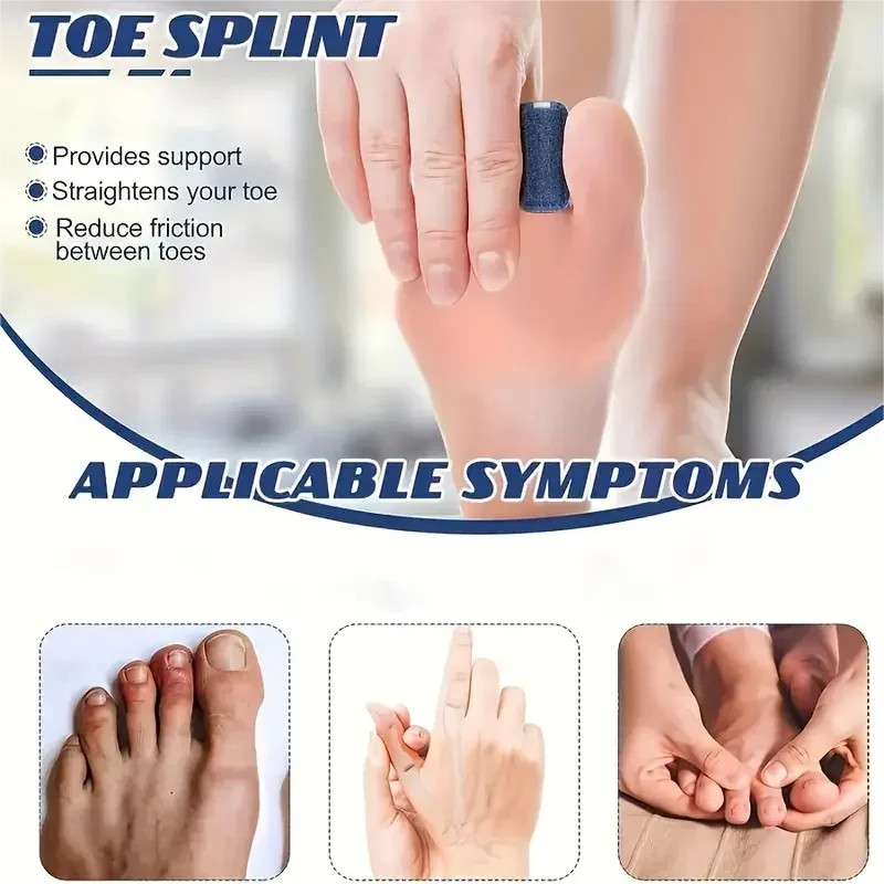 1pcs Toe Splint Straightener Hammer Brace Wrap Covers Broken Support Foot Guards