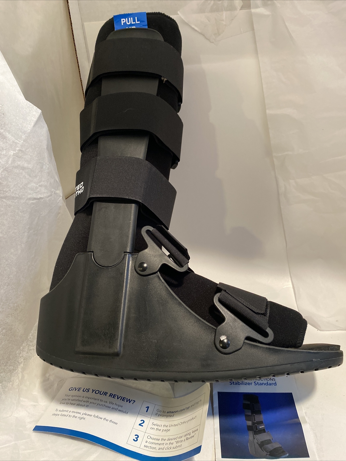 Brand New United Ortho Cam Walker Fracture Boot Large Black. A4