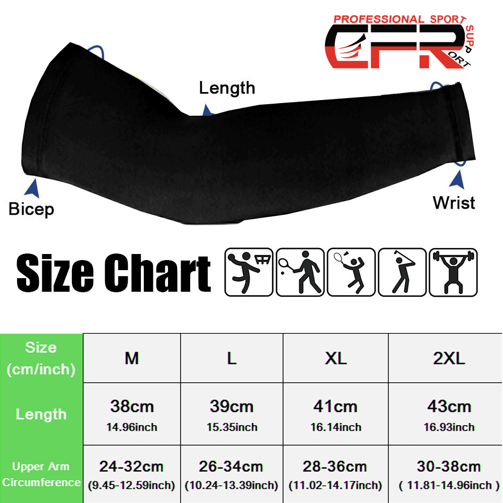 Compression Arm Sleeve Elbow Support Brace Joint Pain Relief Arthritis Sport CFR