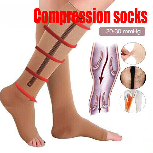 Knee High Compression Socks for Womens Medical Stockings Calf Foot Pain Relief