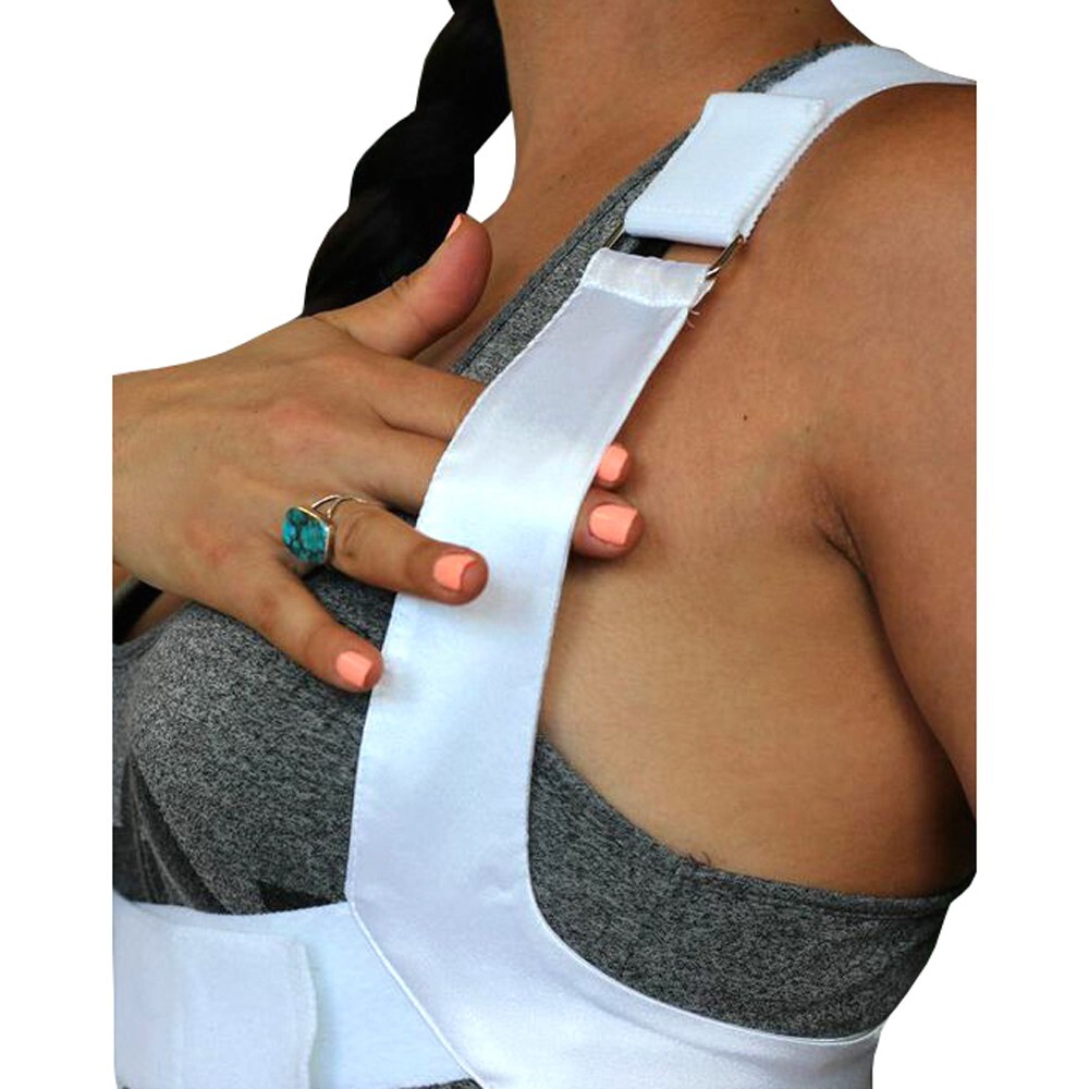 baX-u BAX002W Adjustable Posture Support Brace Medium 36-42″ White