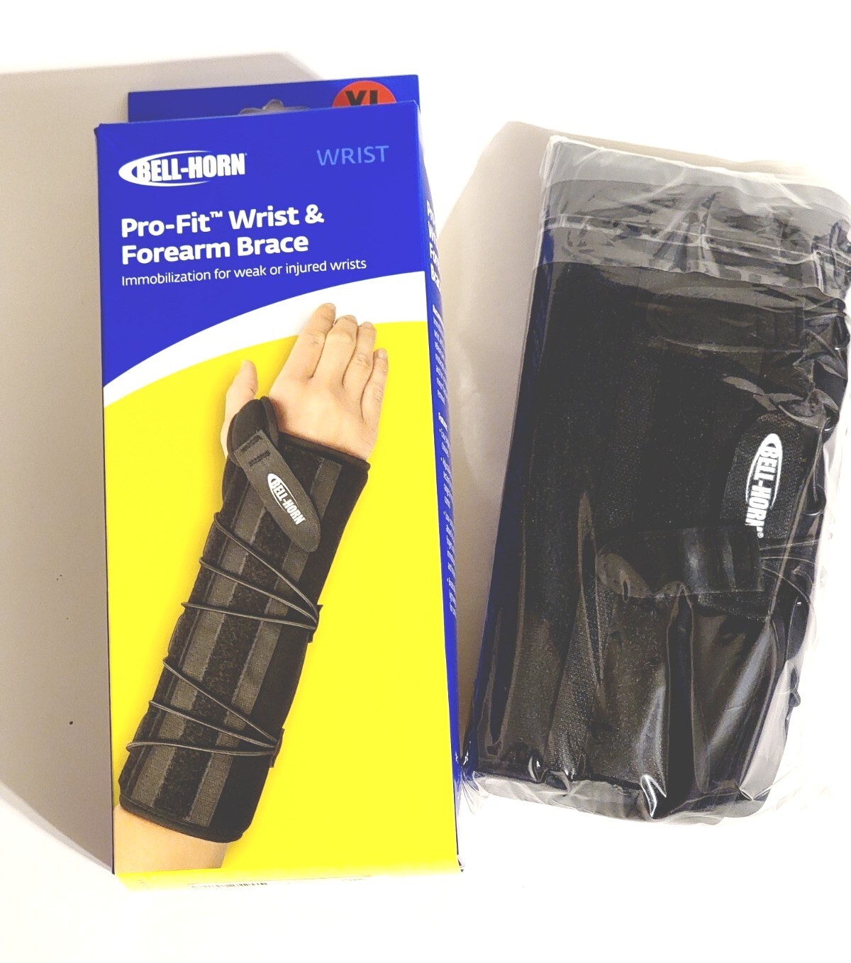 Bell-Horn Pro-Fit Universal Wrist & Forearm Brace- XL -RIGHT Hand Sprain Strains