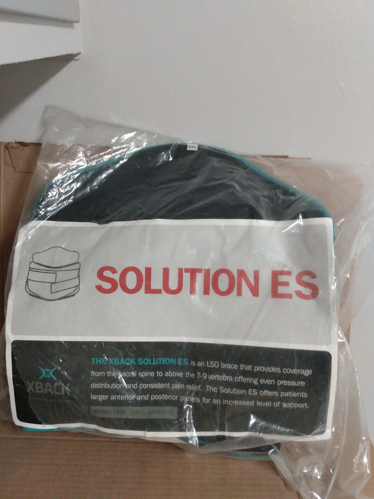 XBACK Solution ES LSO Back Brace Model T109 New Med.-XXL.