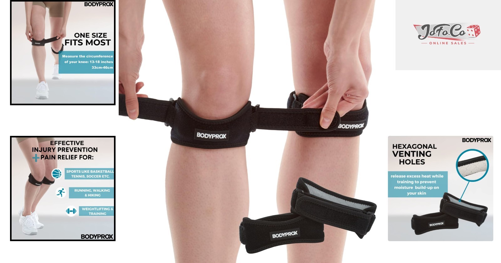 Knee Support Brace – 2-Pack Patella Tendon Straps for Active Lifestyles