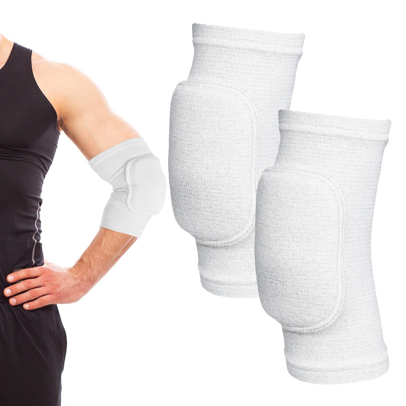 1 Pair Volleyball Elbow Pads, Arm Brace Ventilate Sport Elbow Protector Strap…