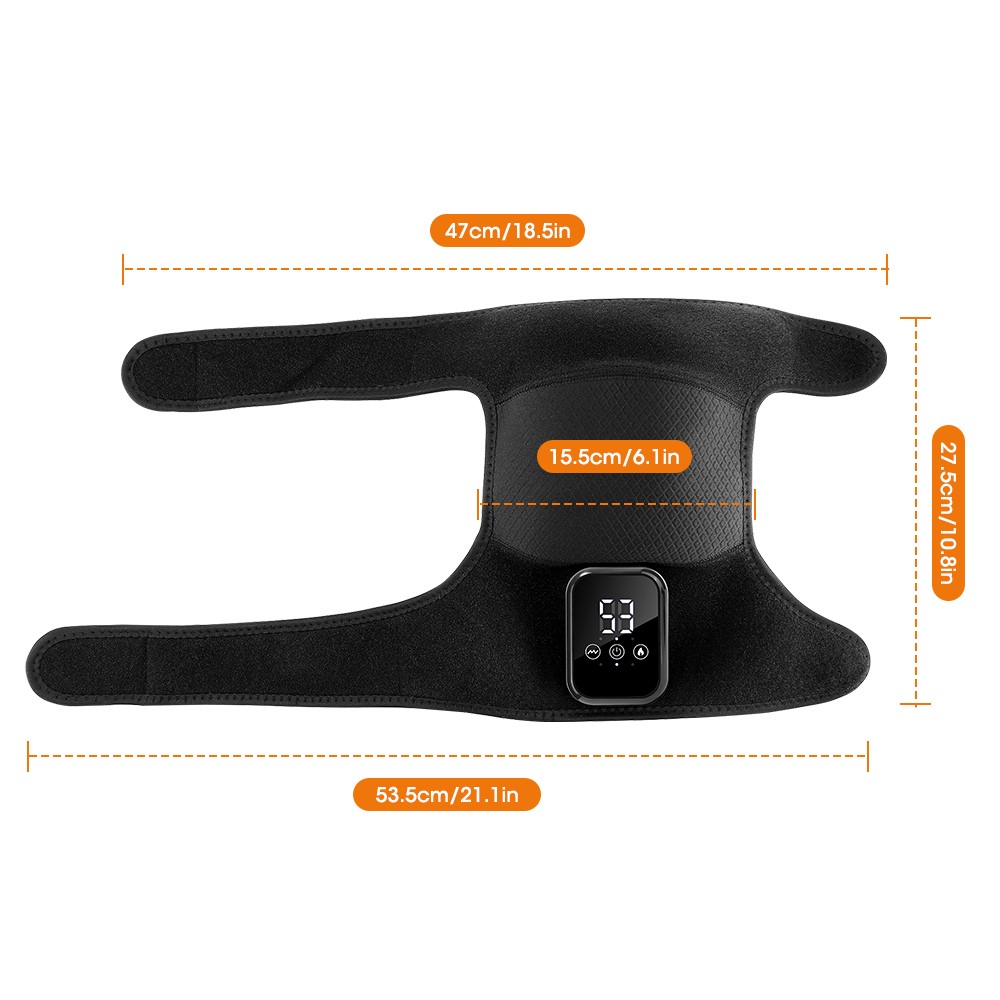 Electric Knee Massager for Pain Relief w/3 Levels Vibration & Heating Knee Brace
