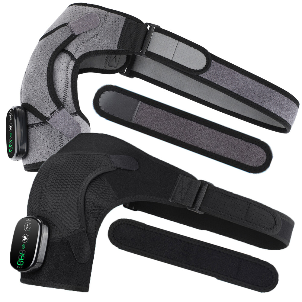 Heated Shoulder Massager Brace with Electric Vibration Therapy Joint Pain Relief