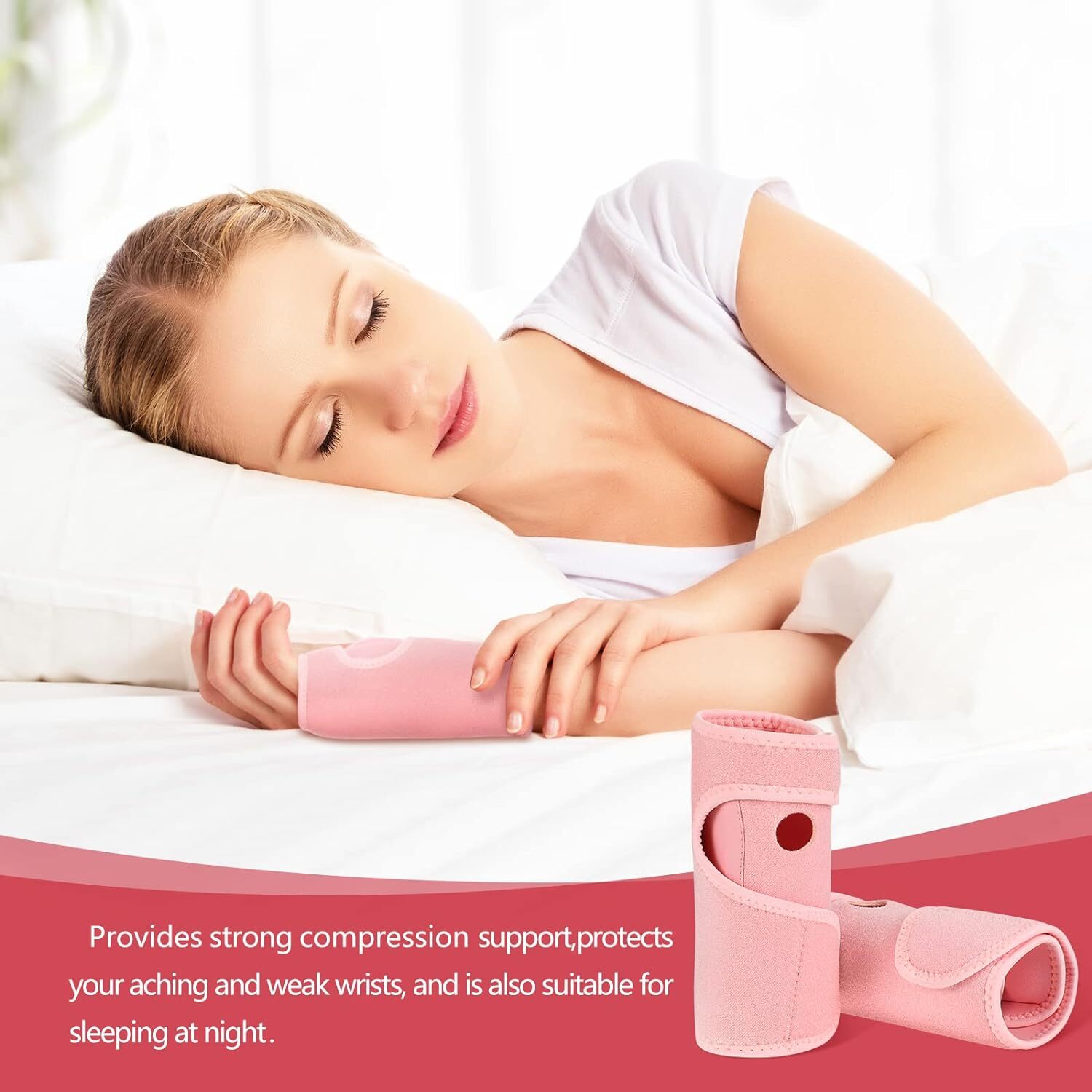 2 Pieces Carpal Tunnel Wrist Braces For Night Wrist Sleep Support Brace