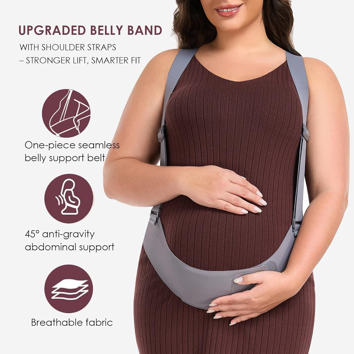 Belly Bands for Pregnant Women with Adjustable Support Brace Straps | Pregnancy