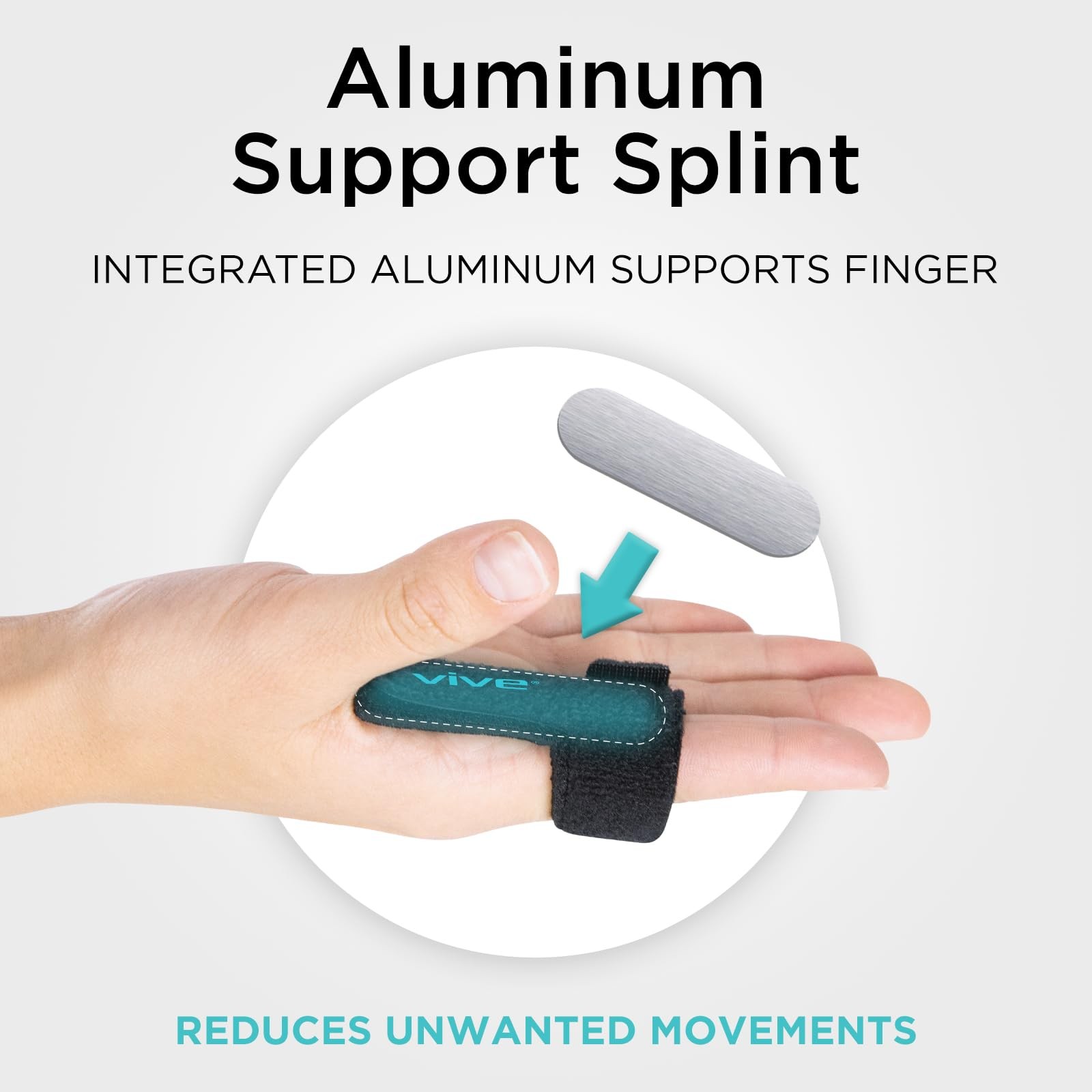 Vive Trigger Finger Splint – Support Brace for 1 Count (Pack of 1), Black