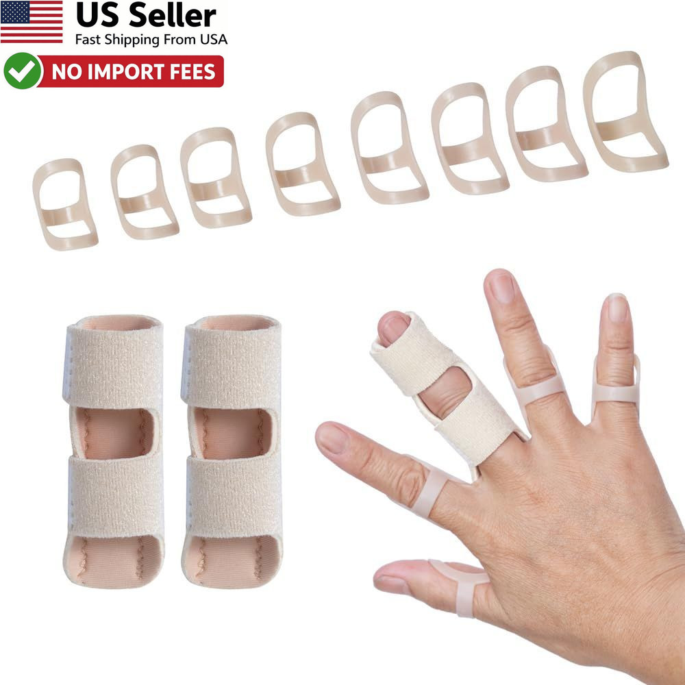 8 Pcs Oval Finger Splints 2 Trigger Finger Splint For Arthritis Pain Relief