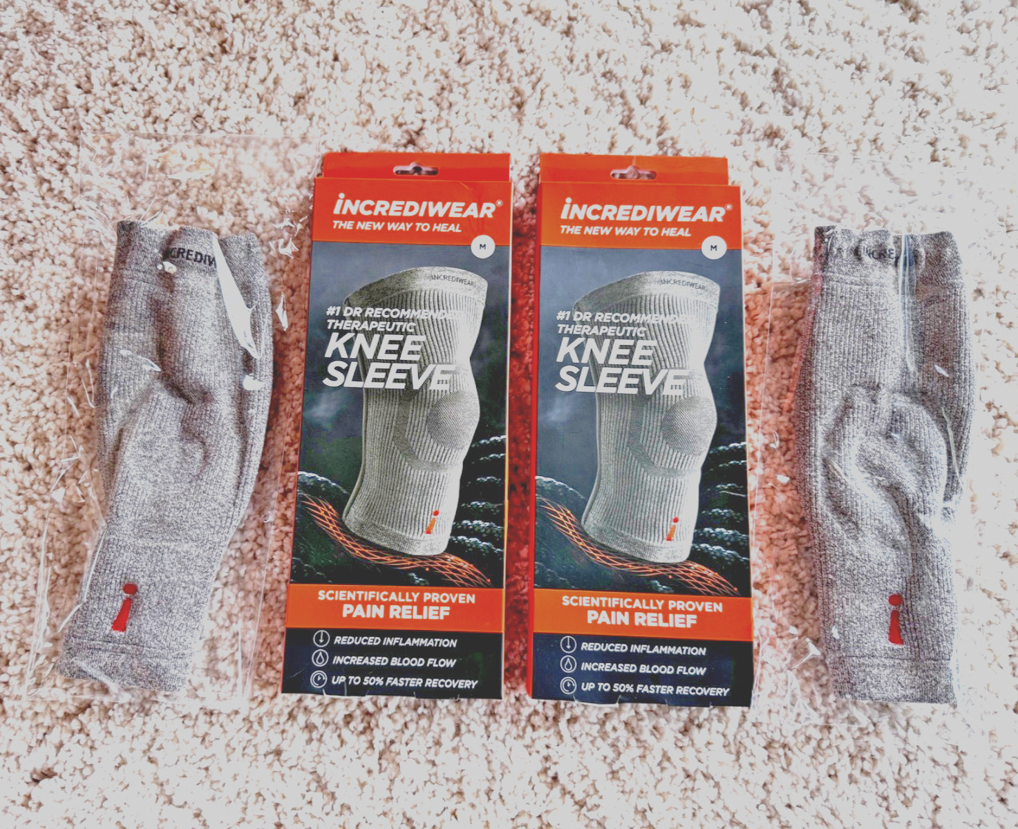 Incrediwear Knee Sleeve – Breathable Support for Joint Pain Relief Size Medium