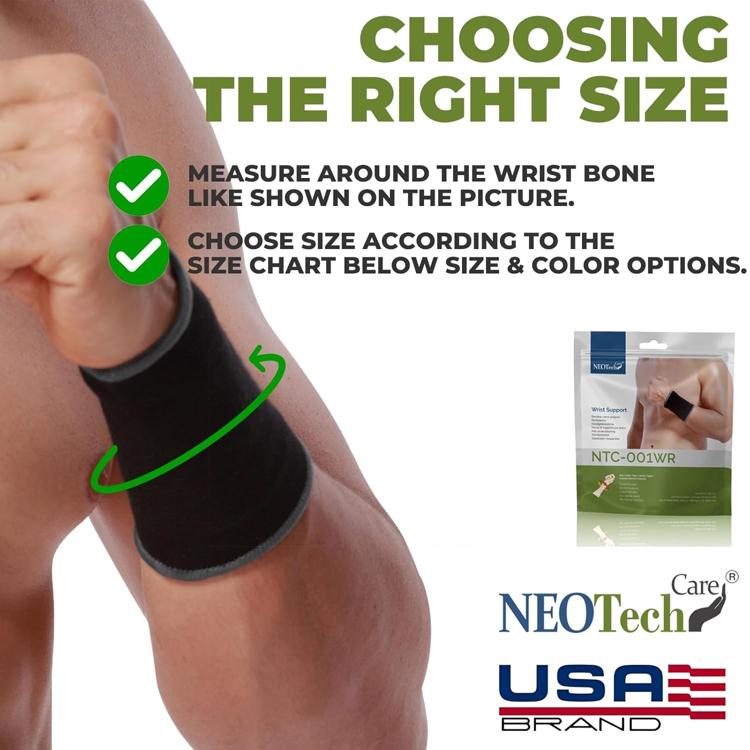 Lightweight Elastic Wrist Support Sleeve in Black – Ideal for Sports & Training