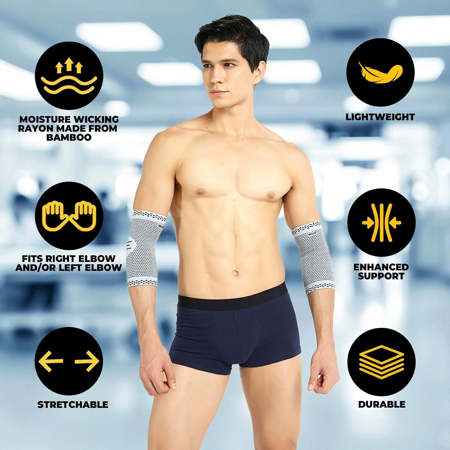 Breathable Elbow Support Brace – Lightweight Compression Sleeve for Men & Women