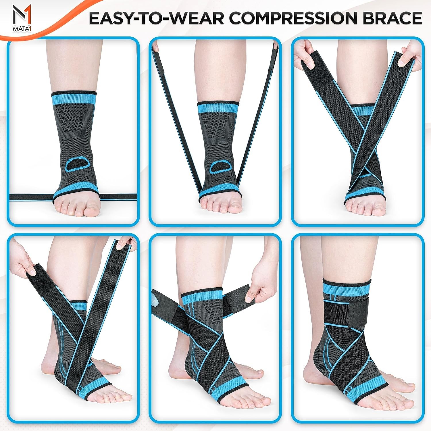 Stylish Compression Ankle Sleeve for Men and Women – Supports Plantar Fasciitis