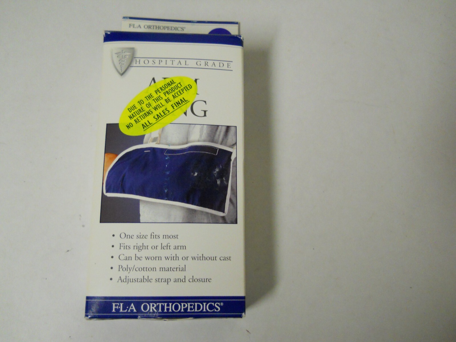 Hospital Grade Arm Sling Adjustable Right or Left Arm Worn with or Without Cast