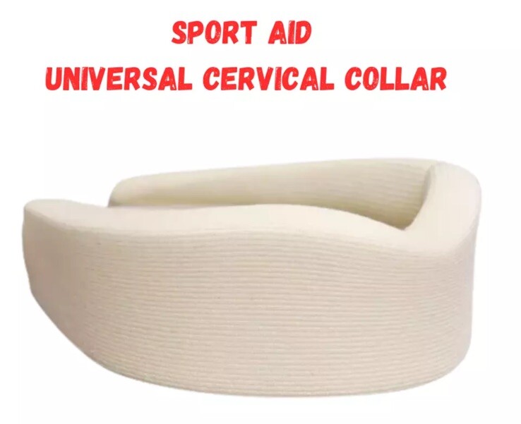 Sport Aid Universal Cervical Collar For Pain Relief & 4 Neck Support Latex Free