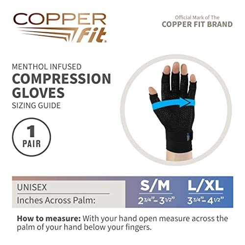 Unisex Ice Compression Gloves for Pain Relief & Recovery – Copper Infused Suppor