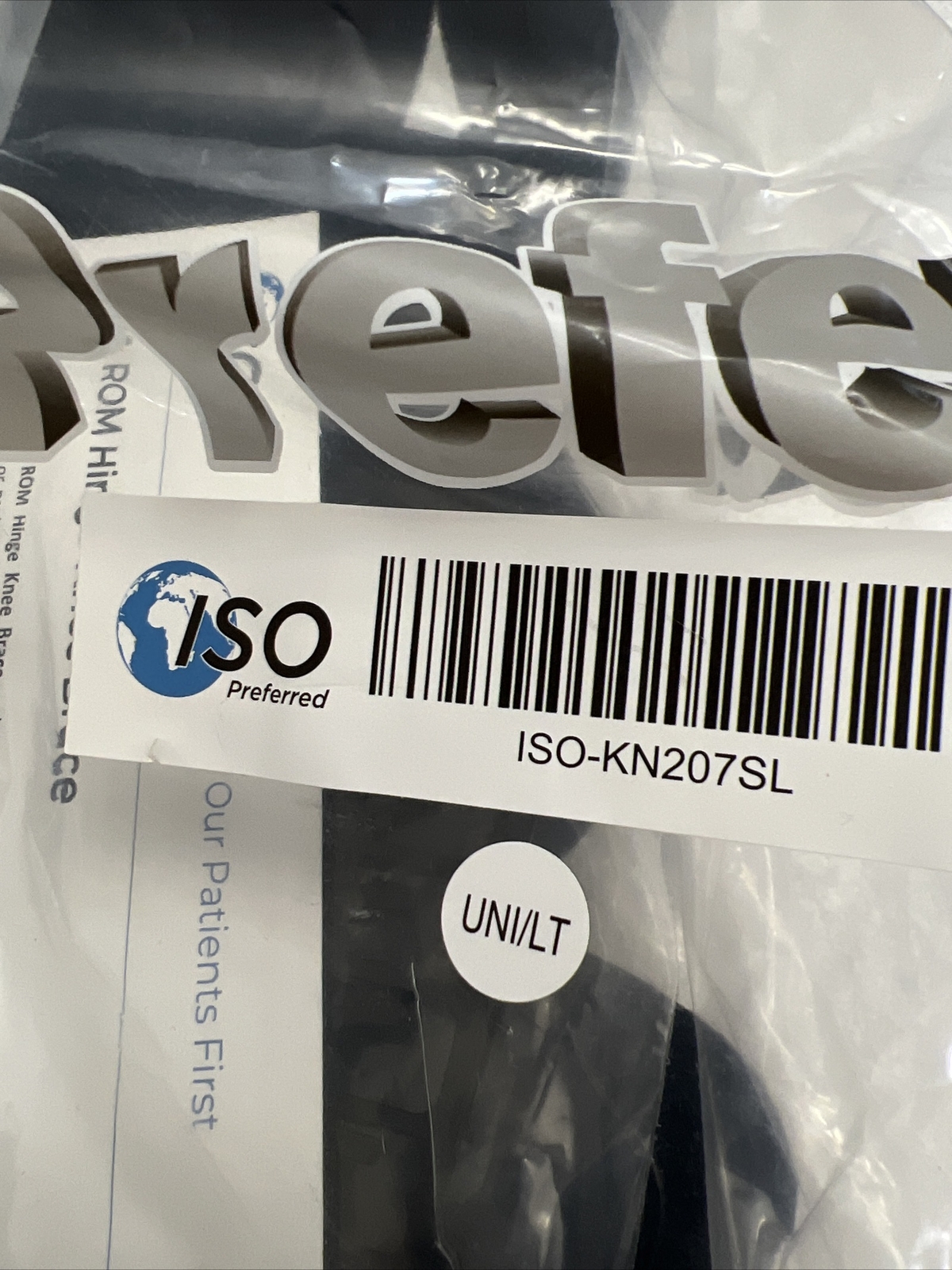 New Iso Preferred Black KOA ROM Hinge Left Knee Brace KN207SL Size UNI/LT