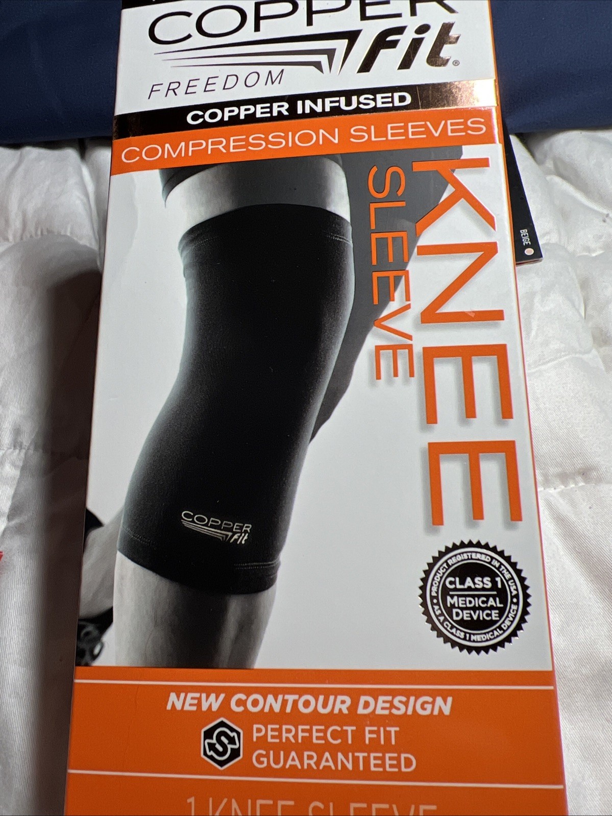 Copper Fit Freedom Black Compression Knee Sleeve Medium …Z