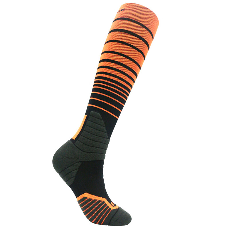 Pro Mens Womens Running Compression Sports Socks Marathon Jogging Socks Striped