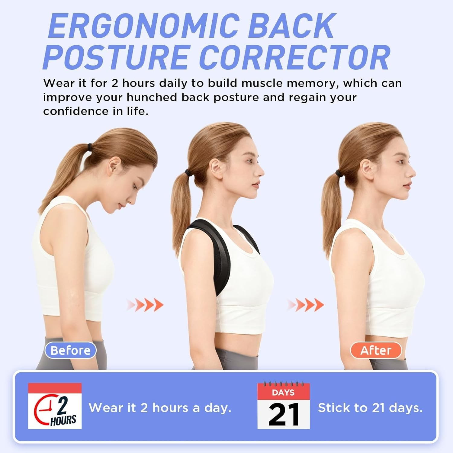Effective Unisex Posture Corrector – Adjustable Back Brace for Daily Pain Relief