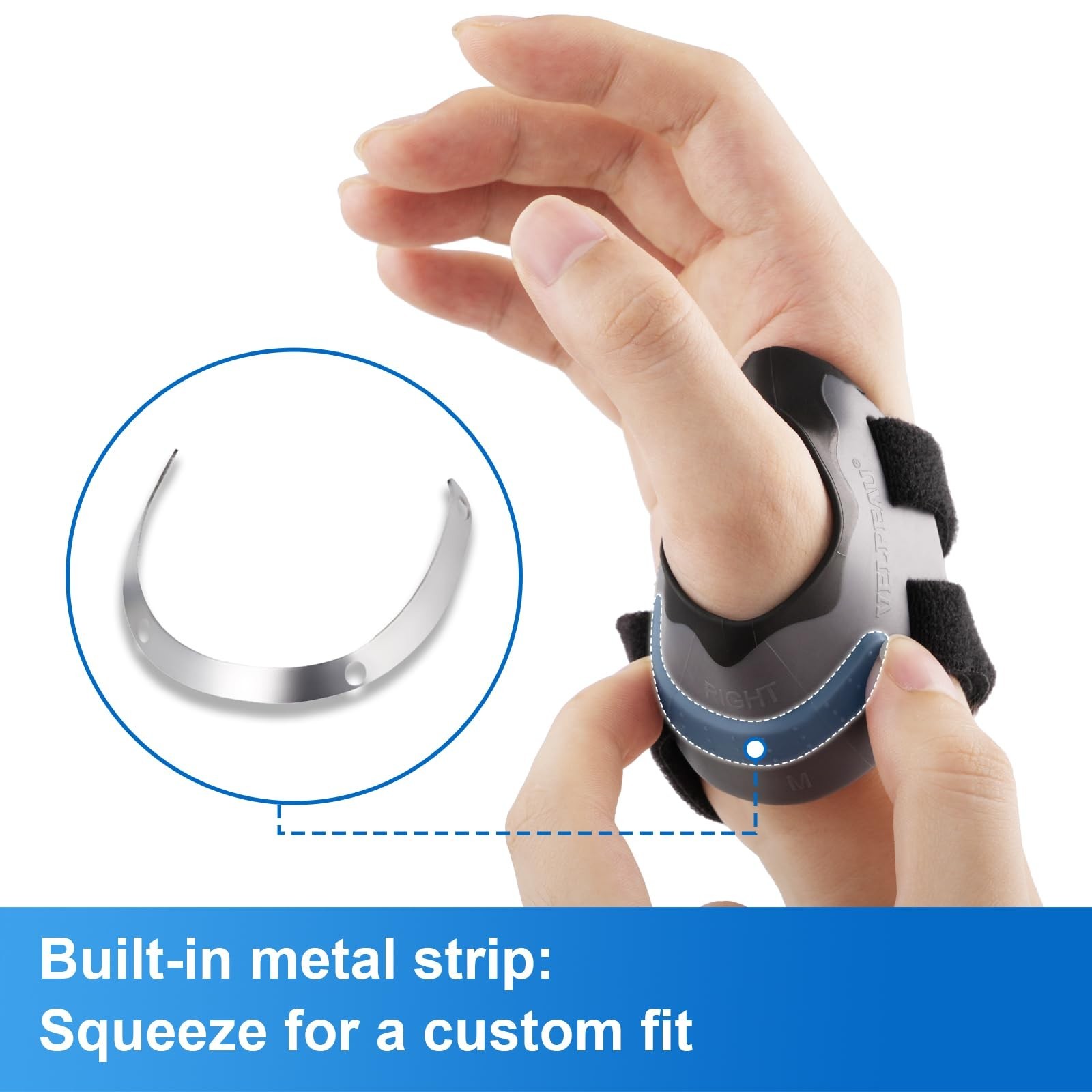 Thumb Arthritis Support Brace – CMC Joint Stabilizer with Compression Sleeve – R