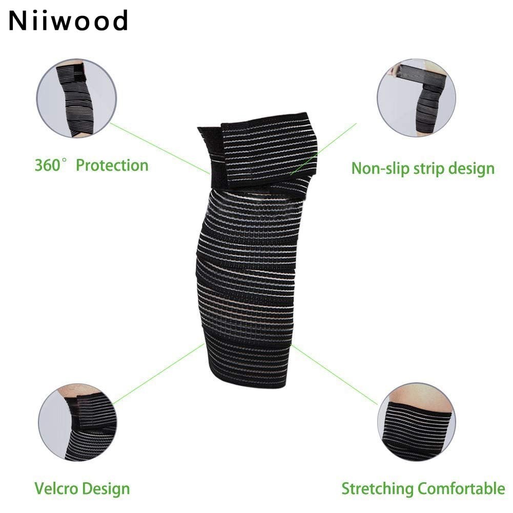 Adjustable Silk Compression Bandage for Arthritis & Sports – One Size, Black