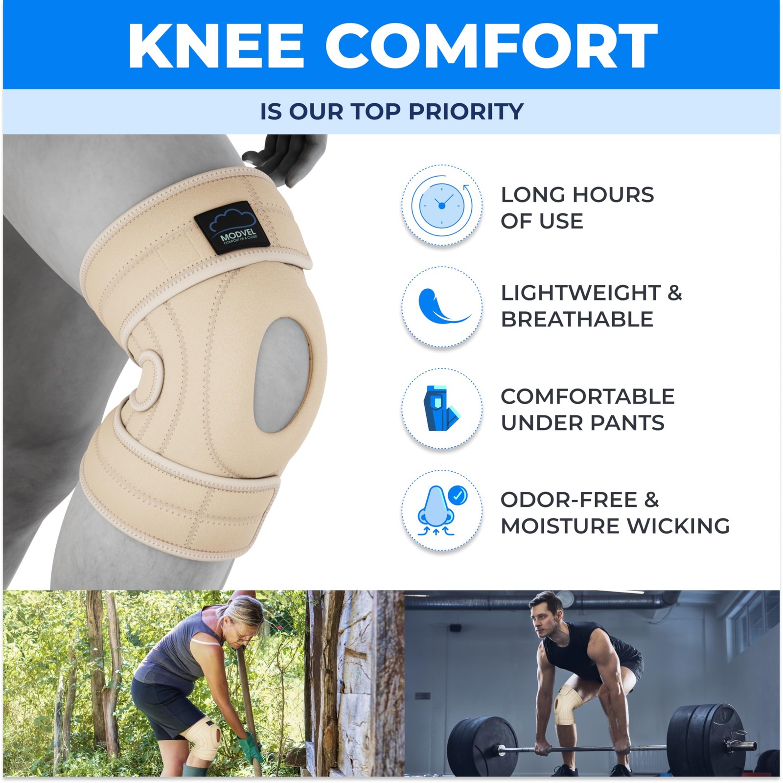 ELITE Knee Brace for Men & – Patella Pads & Side Stabilizers for ACL, Meniscu…